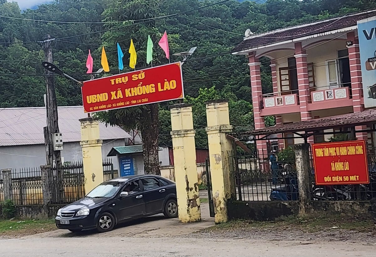 Trụ sở UBND xã Khổng Lào. Ảnh: Đà Giang. 