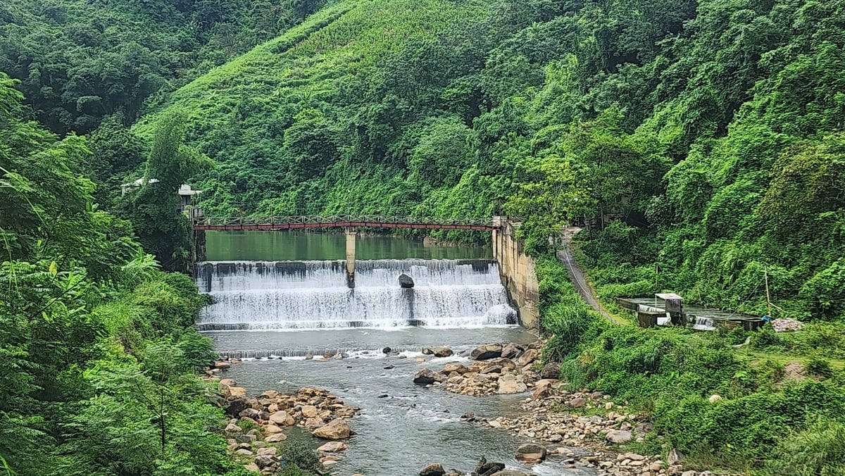 Đập nhà máy thủy điện Nậm Lụng do Công ty TNHH Đầu tư Năng lượng Trường Thành làm chủ đầu tư. Ảnh: Vân Giang. 
