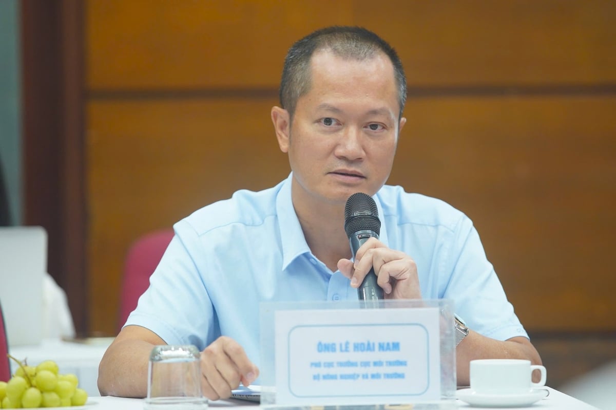 Ông Lê Hoài Nam, Phó Cục trưởng Cục Môi trường cho biết, nhãn xanh, nhãn sinh thái là công cụ chính sách môi trường quan trọng. Ảnh: Nguyễn Hoài. Ông Lê Hoài Nam, Phó Cục trưởng Cục Môi trường cho biết, nhãn xanh, nhãn sinh thái là công cụ chính sách môi trường quan trọng. Ảnh: Nguyễn Hoài.
