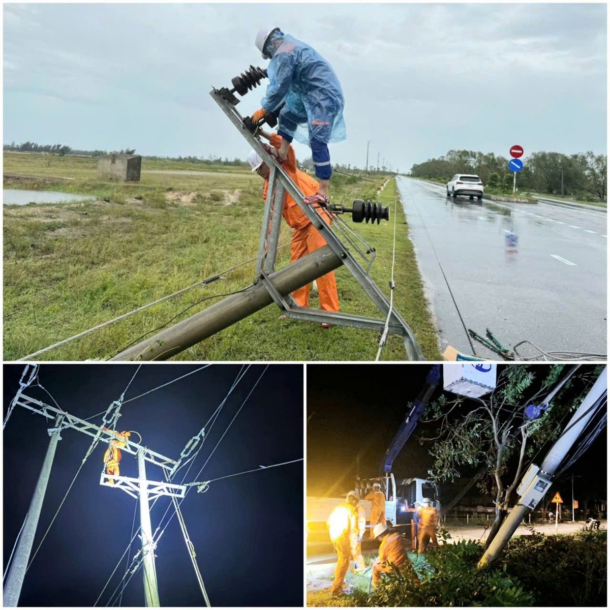 'PC Hà Tĩnh và các cán bộ, công nhân tăng cường cùng phương tiện, thiết bị, vật tư hỗ trợ đang nỗ lực xuyên đêm khắc phục các vị trí hư hỏng, phấn đấu cấp điện trở lại cho 100% khách hàng trước ngày 29/8/2025', ông Hùng nói. 'PC Hà Tĩnh và các cán bộ, công nhân tăng cường cùng phương tiện, thiết bị, vật tư hỗ trợ đang nỗ lực xuyên đêm khắc phục các vị trí hư hỏng, phấn đấu cấp điện trở lại cho 100% khách hàng trước ngày 29/8/2025', ông Hùng nói.