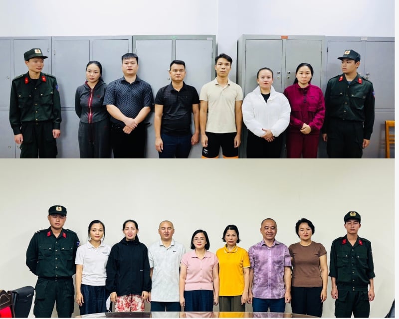 Các đối tượng bị lực lượng Công an bắt giữ. Ảnh: Công an tỉnh Lào Cai. Các đối tượng bị lực lượng Công an bắt giữ. Ảnh: Công an tỉnh Lào Cai.