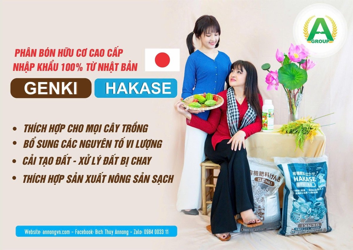 Phân hữu cơ cao cấp GENKI, HAKASE nhập khẩu từ Nhật Bản. Ảnh: Ngọc Hân. Phân hữu cơ cao cấp GENKI, HAKASE nhập khẩu từ Nhật Bản. Ảnh: Ngọc Hân.