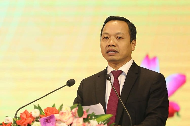 Ông Trần Tiến Dũng - Phó Bí thư Tỉnh ủy Điện Biên - phát biểu tại buổi gặp mặt. Ảnh: Thanh Bình. Ông Trần Tiến Dũng - Phó Bí thư Tỉnh ủy Điện Biên - phát biểu tại buổi gặp mặt. Ảnh: Thanh Bình.