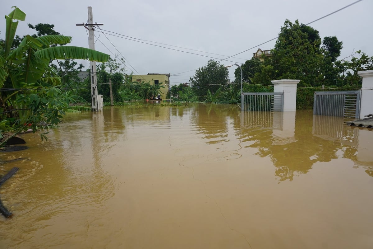 Nhiều hộ dân tại xã Đông Thành, tỉnh Thanh Hóa ngập sâu trong nước. Ảnh: Quốc Toản. Nhiều hộ dân tại xã Đông Thành, tỉnh Thanh Hóa ngập sâu trong nước. Ảnh: Quốc Toản.