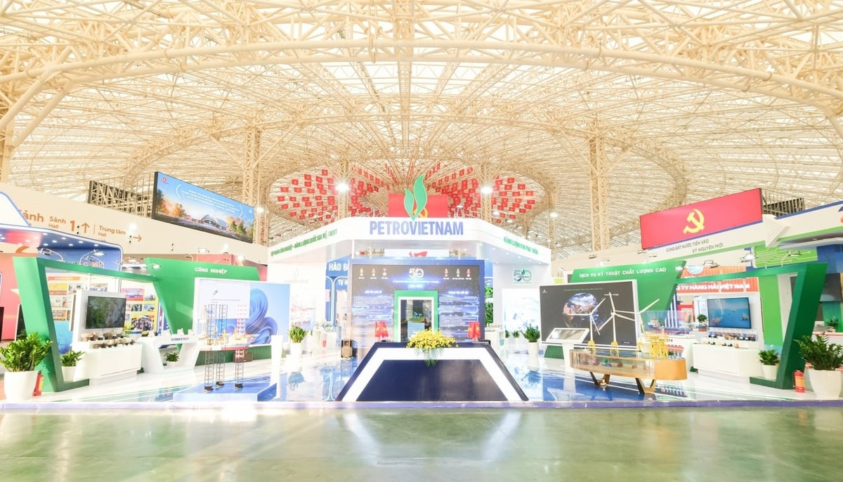 Không gian triển lãm của Petrovietnam tại Triển lãm Thành tựu đất nước được thiết kế hiện đại, sẵn sàng đón khách tham quan. Ảnh: Petrovietnam. Không gian triển lãm của Petrovietnam tại Triển lãm Thành tựu đất nước được thiết kế hiện đại, sẵn sàng đón khách tham quan. Ảnh: Petrovietnam.