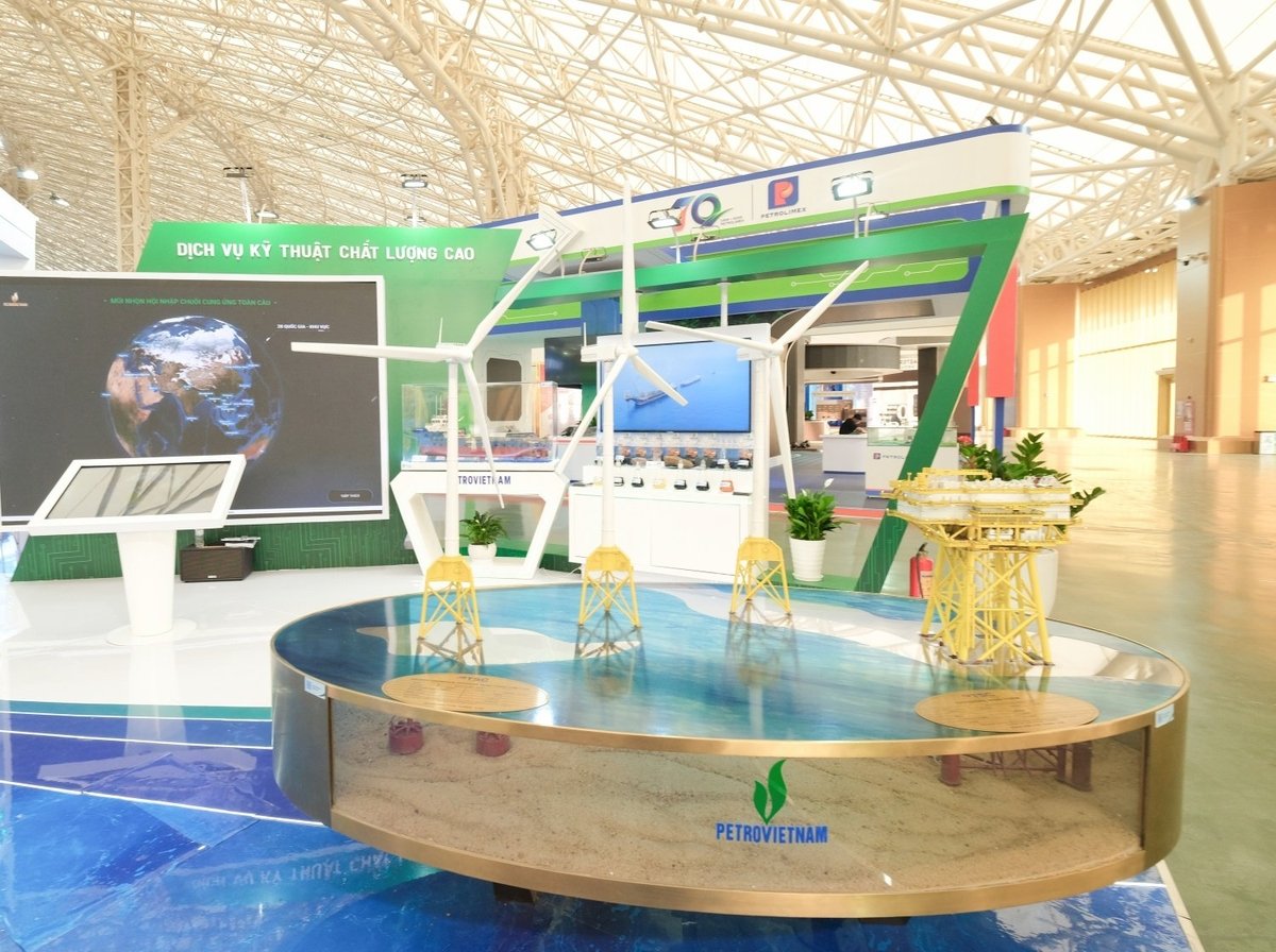 Gian trưng bày của PTSC. Ảnh: Petrovietnam. Gian trưng bày của PTSC. Ảnh: Petrovietnam.
