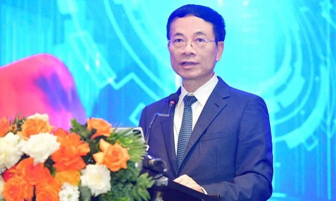 Bộ trưởng Bộ Khoa học và Công nghệ Nguyễn Mạnh Hùng phát biểu tại Diễn đàn 'Tương lai khoa học công nghệ, đổi mới sáng tạo và chuyển đổi số quốc gia'. Ảnh: Thanh Tùng. Bộ trưởng Bộ Khoa học và Công nghệ Nguyễn Mạnh Hùng phát biểu tại Diễn đàn 'Tương lai khoa học công nghệ, đổi mới sáng tạo và chuyển đổi số quốc gia'. Ảnh: Thanh Tùng.