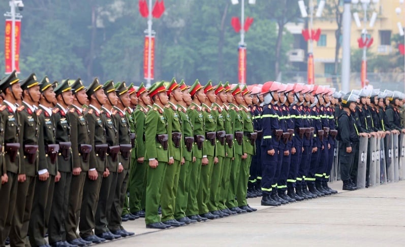 Tất cả các lực lượng Công an đã sẵn sàng, vì mục tiêu đảm bảo an toàn xuyên suốt cho Lễ kỷ niệm. Ảnh: Bộ Công an. Tất cả các lực lượng Công an đã sẵn sàng, vì mục tiêu đảm bảo an toàn xuyên suốt cho Lễ kỷ niệm. Ảnh: Bộ Công an.