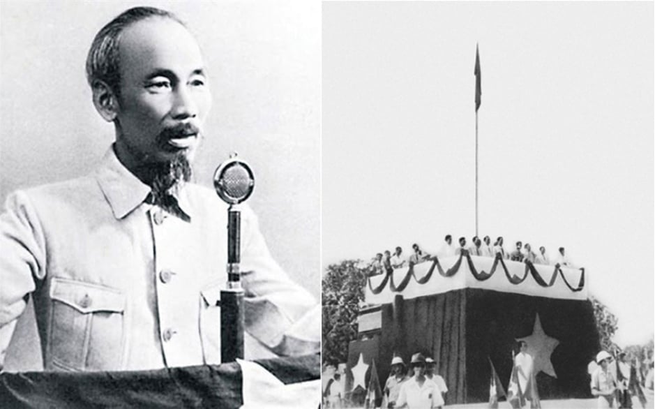 Ngày 2/9/1945, tại Quảng trường Ba Đình, Hà Nội, Chủ tịch Hồ Chí Minh đọc Tuyên ngôn Độc lập, khai sinh ra nước Việt Nam Dân chủ Cộng hòa, mở ra kỷ nguyên mới cho lịch sử dân tộc. Ảnh tư liệu. Ngày 2/9/1945, tại Quảng trường Ba Đình, Hà Nội, Chủ tịch Hồ Chí Minh đọc Tuyên ngôn Độc lập, khai sinh ra nước Việt Nam Dân chủ Cộng hòa, mở ra kỷ nguyên mới cho lịch sử dân tộc. Ảnh tư liệu.