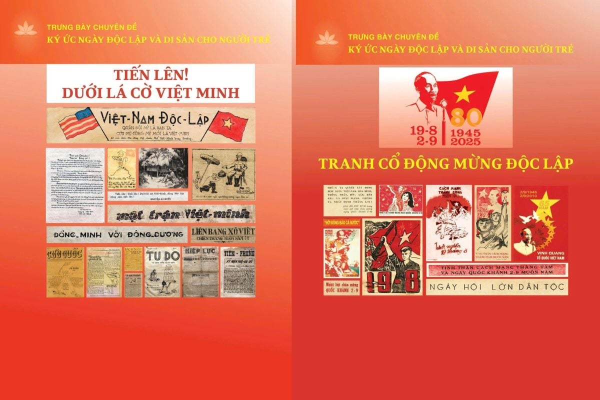 Các tư liệu quý về bìa báo, ký họa, tranh cổ động chào mừng Quốc khánh 2/9. Ảnh: Trung Nguyên. Các tư liệu quý về bìa báo, ký họa, tranh cổ động chào mừng Quốc khánh 2/9. Ảnh: Trung Nguyên.