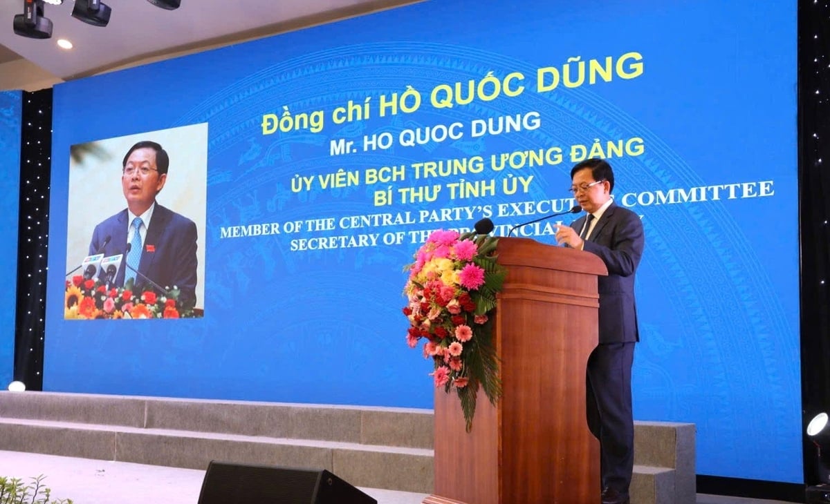 Ông Hồ Quốc Dũng, Bí thư Tỉnh ủy Gia Lai phát biểu tại hội nghị. Ảnh: ĐL. Ông Hồ Quốc Dũng, Bí thư Tỉnh ủy Gia Lai phát biểu tại hội nghị. Ảnh: ĐL.