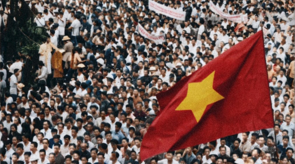 Tái hiện không khí những Tổng khởi nghĩa tháng Tám. Ảnh: Báo Nhân dân.