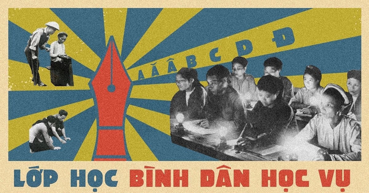 Tái hiện phong trào bình dân học vụ - 1 trong 6 nhiệm vụ cấp bách ngay sau Cách mạng Tháng Tám được Bác đề nghị thực hiện để mở mang tri thức, mang lại hạnh phúc cho nhân dân. Tái hiện phong trào bình dân học vụ - 1 trong 6 nhiệm vụ cấp bách ngay sau Cách mạng Tháng Tám được Bác đề nghị thực hiện để mở mang tri thức, mang lại hạnh phúc cho nhân dân.
