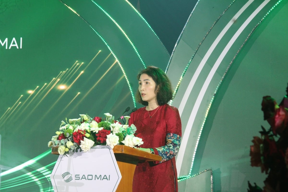 Bà Trần Phương Anh, Tổng Giám đốc Công ty Cổ phần Chế biến Nông sản Sao Mai khẳng định, sự thành công của Sao Mai chỉ thật sự vững chắc khi đời sống người nông dân được nâng cao. Ảnh: L.K. Bà Trần Phương Anh, Tổng Giám đốc Công ty Cổ phần Chế biến Nông sản Sao Mai khẳng định, sự thành công của Sao Mai chỉ thật sự vững chắc khi đời sống người nông dân được nâng cao. Ảnh: L.K.