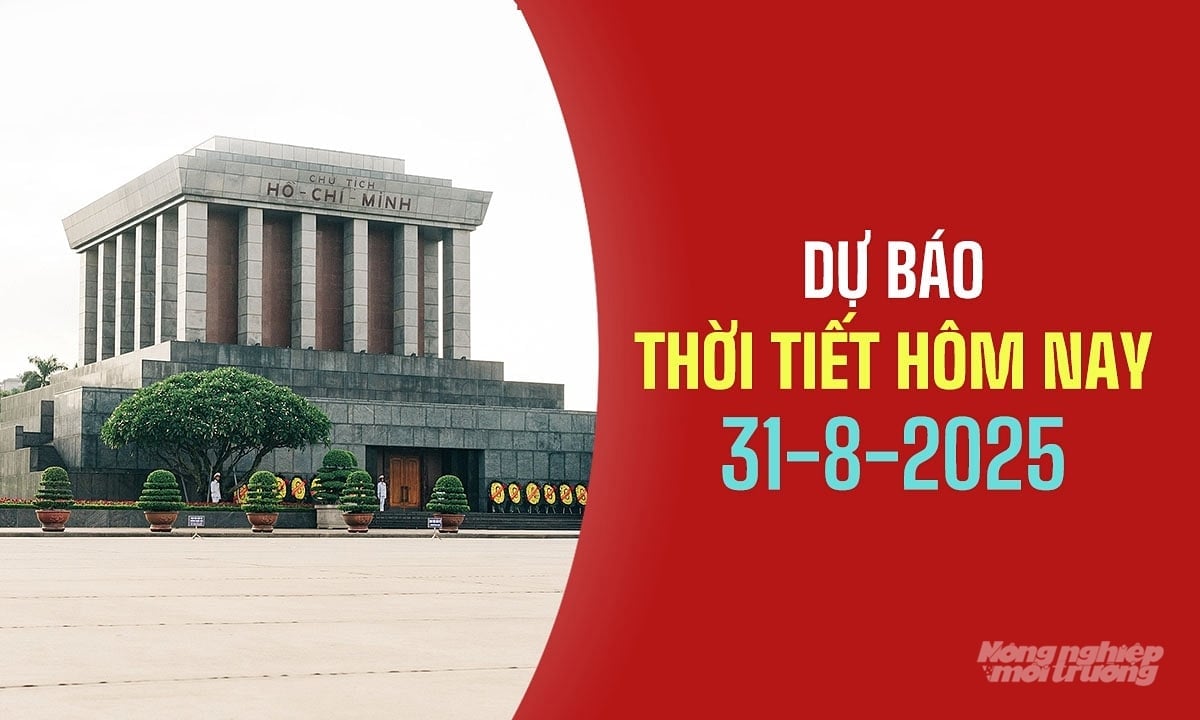 Tin tức thời tiết ngày và đêm nay 31/8/2025 trong cả nước