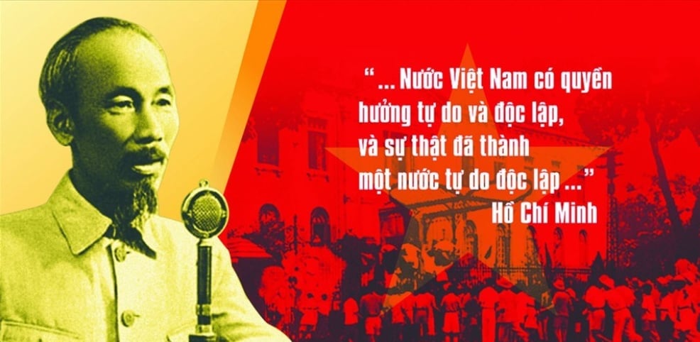 Chủ tịch Hồ Chí Minh - người đã lãnh đạo toàn dân tộc làm nên Cách mạng Tháng Tám vĩ đại, để dân ta có cơm ăn, áo mặc, được học hành. Chủ tịch Hồ Chí Minh - người đã lãnh đạo toàn dân tộc làm nên Cách mạng Tháng Tám vĩ đại, để dân ta có cơm ăn, áo mặc, được học hành.