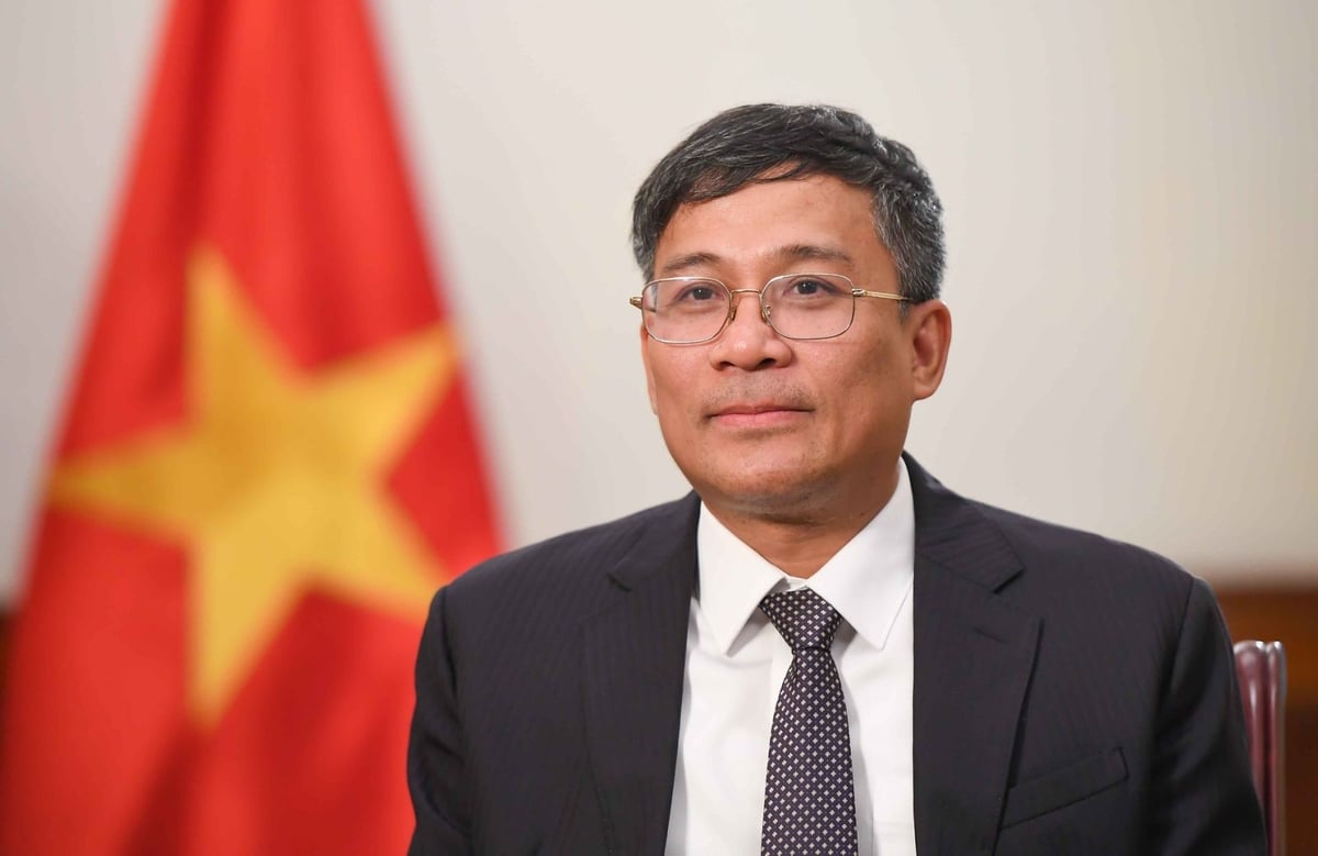 Thứ trưởng Thường trực Bộ Ngoại giao Nguyễn Minh Vũ trả lời phỏng vấn báo chí. Ảnh: MOFA. Thứ trưởng Thường trực Bộ Ngoại giao Nguyễn Minh Vũ trả lời phỏng vấn báo chí. Ảnh: MOFA.