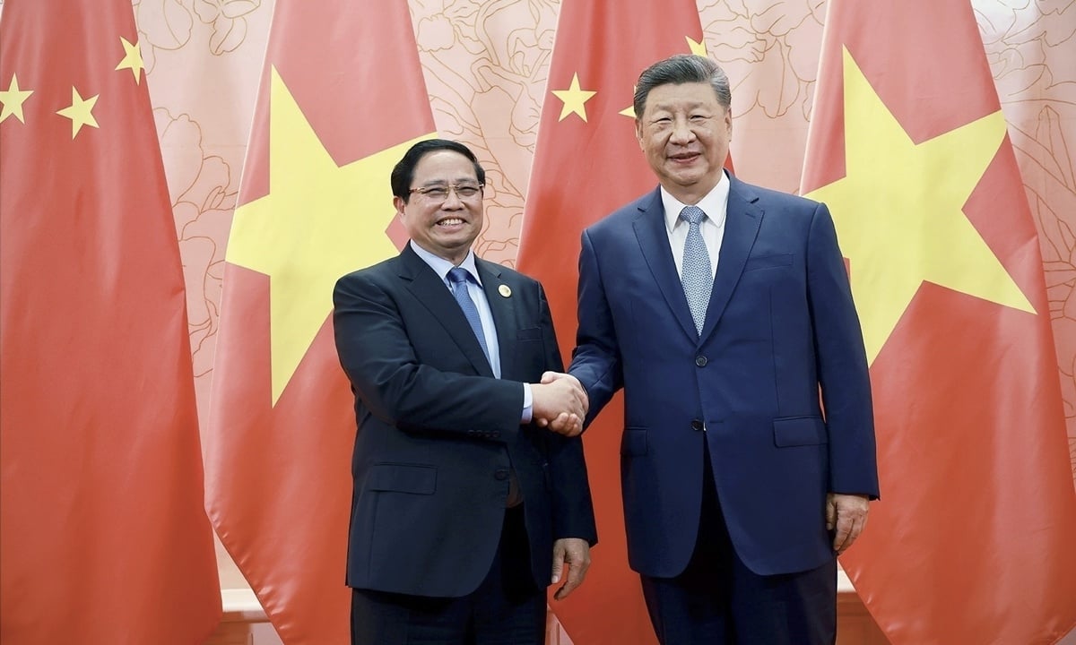Thủ tướng Phạm Minh Chính và Tổng Bí thư, Chủ tịch Trung Quốc Tập Cận Bình tại thành phố Thiên Tân chiều 31/8. Ảnh: TTXVN. Thủ tướng Phạm Minh Chính và Tổng Bí thư, Chủ tịch Trung Quốc Tập Cận Bình tại thành phố Thiên Tân chiều 31/8. Ảnh: TTXVN.