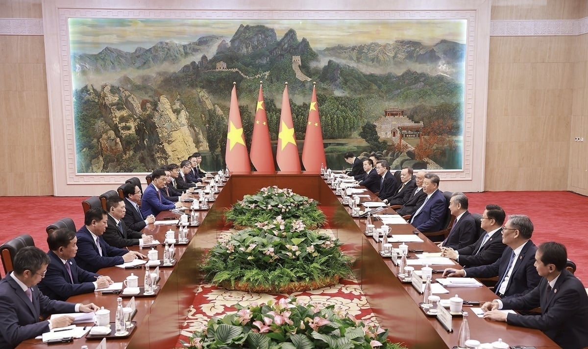 Thủ tướng Phạm Minh Chính hội kiến với Tổng Bí thư, Chủ tịch Trung Quốc Tập Cận Bình tại thành phố Thiên Tân chiều 31/8. Ảnh: TTXVN. Thủ tướng Phạm Minh Chính hội kiến với Tổng Bí thư, Chủ tịch Trung Quốc Tập Cận Bình tại thành phố Thiên Tân chiều 31/8. Ảnh: TTXVN.