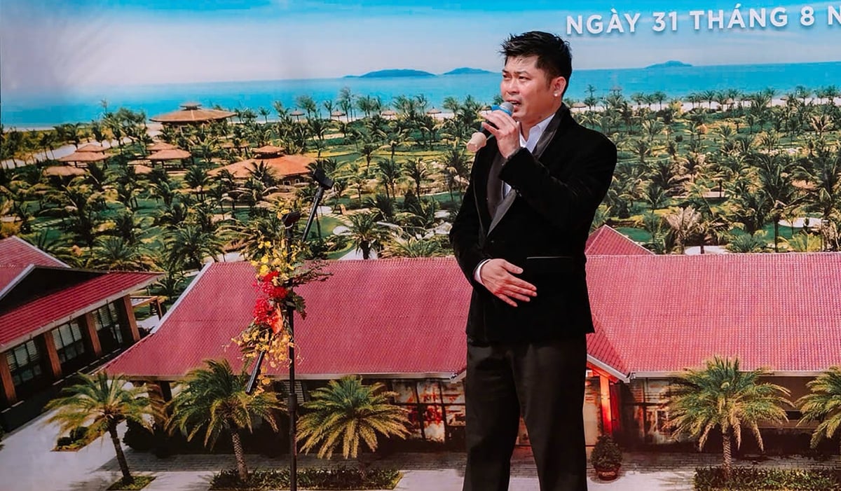 Ông Trần Nam - Chủ tịch Lagoon Holdings - chia sẻ tại sự kiện. Ảnh: KN Cam Ranh.