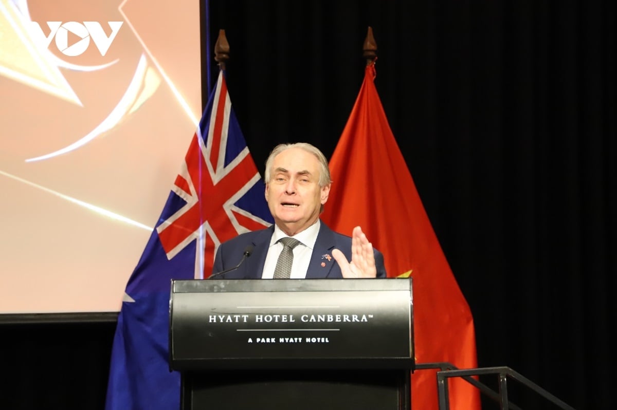 Đại sứ quán Việt Nam tại Australia long trọng tổ chức Lễ kỷ niệm 80 năm Quốc khánh Việt Nam tại thủ đô Canberra. Ảnh: VOV. Đại sứ quán Việt Nam tại Australia long trọng tổ chức Lễ kỷ niệm 80 năm Quốc khánh Việt Nam tại thủ đô Canberra. Ảnh: VOV.