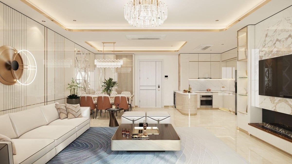 Không gian sống với kiến trúc sang trọng tại Diamond Sky. Ảnh: Ngọc An.