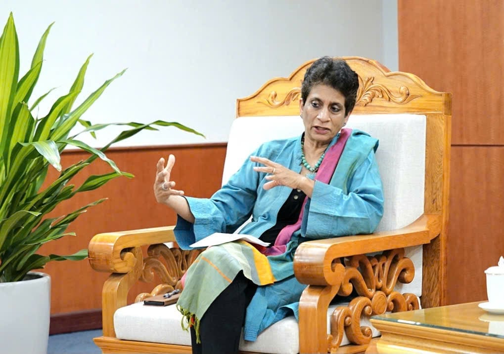 Bà Kanni thông tin thêm, năm tới UNDP sẽ xây dựng Chương trình quốc gia mới cho Việt Nam. Ảnh: Linh Linh. Bà Kanni thông tin thêm, năm tới UNDP sẽ xây dựng Chương trình quốc gia mới cho Việt Nam. Ảnh: Linh Linh.
