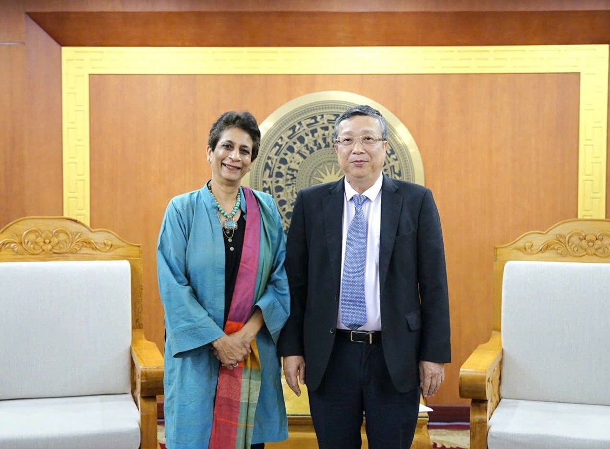 Thứ trưởng Hoàng Trung bày tỏ tin tưởng rằng, với sự đồng hành của UNDP, quan hệ hợp tác hai bên sẽ ngày càng bền chặt và thiết thực, hiệu quả. Ảnh: Linh Linh. Thứ trưởng Hoàng Trung bày tỏ tin tưởng rằng, với sự đồng hành của UNDP, quan hệ hợp tác hai bên sẽ ngày càng bền chặt và thiết thực, hiệu quả. Ảnh: Linh Linh.