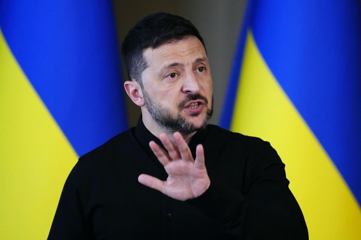 Tổng thống Ukraine Volodymyr Zelensky. Ảnh: Kyodo. Tổng thống Ukraine Volodymyr Zelensky. Ảnh: Kyodo.