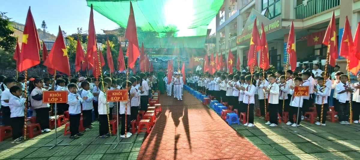 Ngày 5/9, gần 465.000 học sinh tỉnh Lào Cai nô nức bước vào năm học mới 2025-2026. Ảnh: Thanh Tiến. Ngày 5/9, gần 465.000 học sinh tỉnh Lào Cai nô nức bước vào năm học mới 2025-2026. Ảnh: Thanh Tiến.
