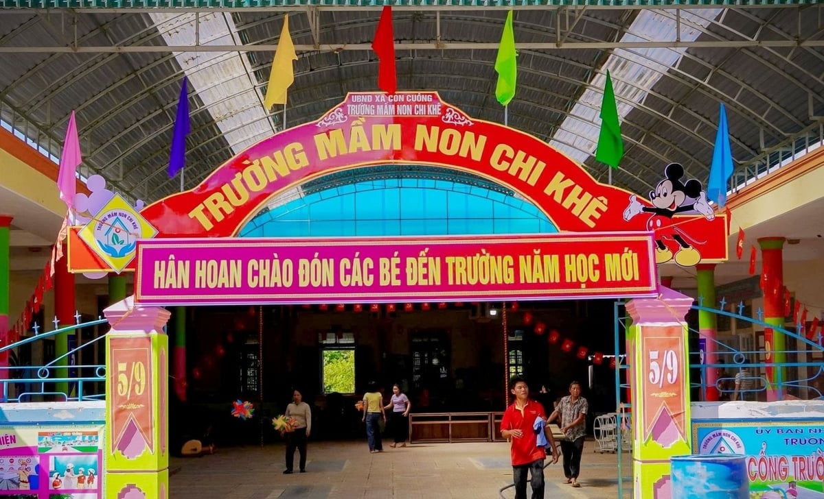 Những ngôi trường sẵn sàng chào đón các cháu hân hoan đến trường. Ảnh: Thành Chung. Những ngôi trường sẵn sàng chào đón các cháu hân hoan đến trường. Ảnh: Thành Chung.