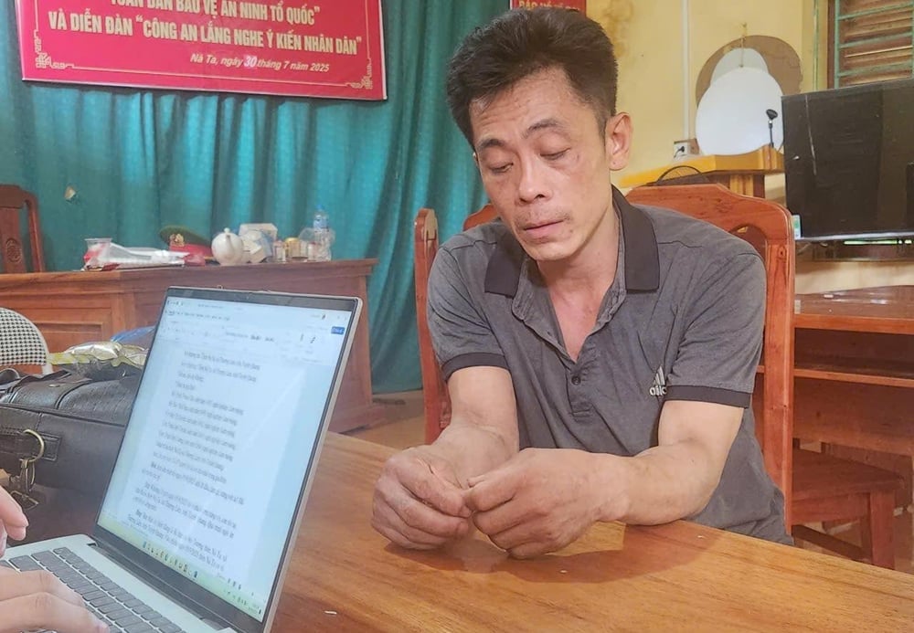 Đối tượng Triệu Văn Phúc tại cơ quan điều tra. Ảnh: Công an tỉnh Tuyên Quang. Đối tượng Triệu Văn Phúc tại cơ quan điều tra. Ảnh: Công an tỉnh Tuyên Quang.