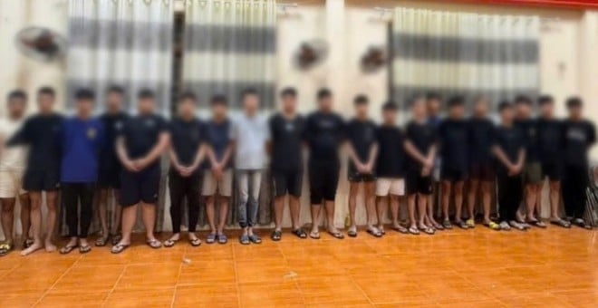 Khởi tố hàng loạt thanh thiếu niên về tội gây rối trật tự công cộng. Ảnh: Công an TP Hà Nội.