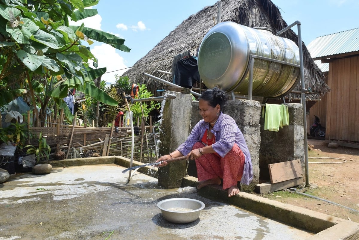 Người dân miền núi, nông thôn Đà Nẵng gặp nhiều khó khăn trong tiếp cận nguồn nước sạch. Ảnh: Lan Anh. 