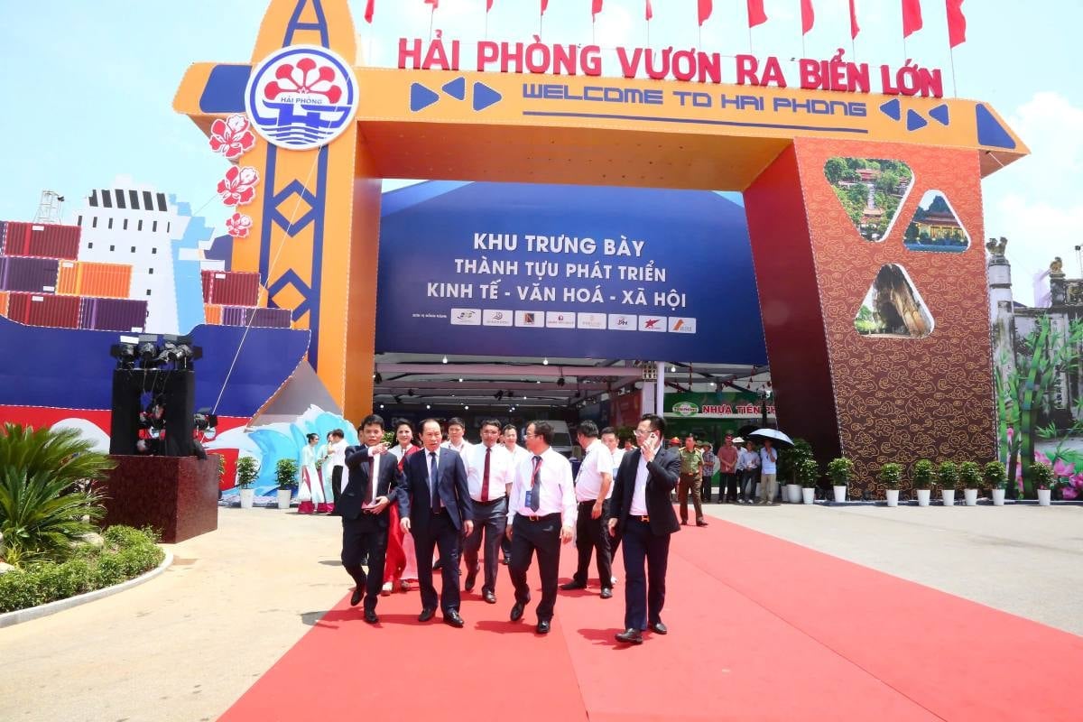 Khu vực Triển lãm của thành phố Hải Phòng. Ảnh: Cổng TTĐT Hải Phòng. Khu vực Triển lãm của thành phố Hải Phòng. Ảnh: Cổng TTĐT Hải Phòng.