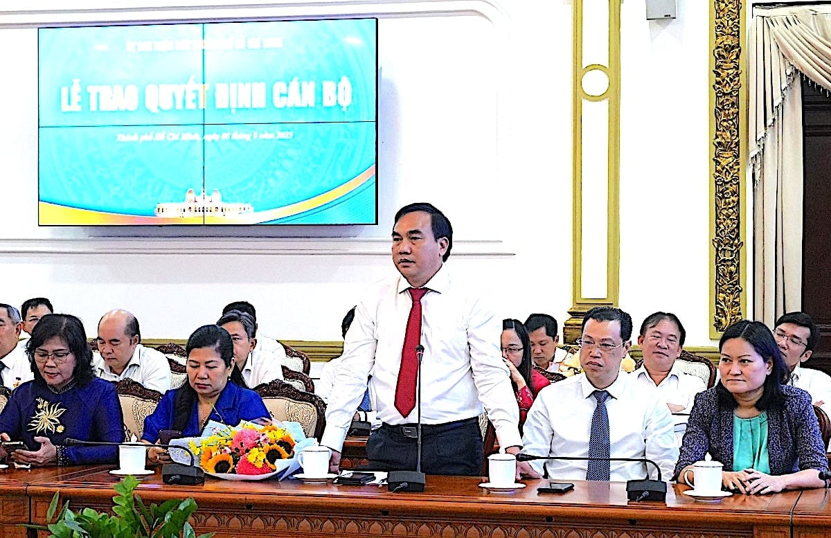 Ông Phạm Đình Dũng, tân Trưởng ban quản lý Khu Nông nghiệp Công nghệ cao TP.HCM phát biểu nhận nhiệm vụ. Ảnh: Trung tâm Báo chí TP.HCM. Ông Phạm Đình Dũng, tân Trưởng ban quản lý Khu Nông nghiệp Công nghệ cao TP.HCM phát biểu nhận nhiệm vụ. Ảnh: Trung tâm Báo chí TP.HCM.