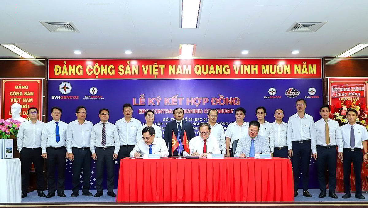 Lễ ký kết hợp đồng EPC, dự án chuyển đổi nhiên liệu Nhà máy Nhiệt điện Ô Môn I sử dụng khí Lô B. Ảnh: EVNGENCO2. Lễ ký kết hợp đồng EPC, dự án chuyển đổi nhiên liệu Nhà máy Nhiệt điện Ô Môn I sử dụng khí Lô B. Ảnh: EVNGENCO2.