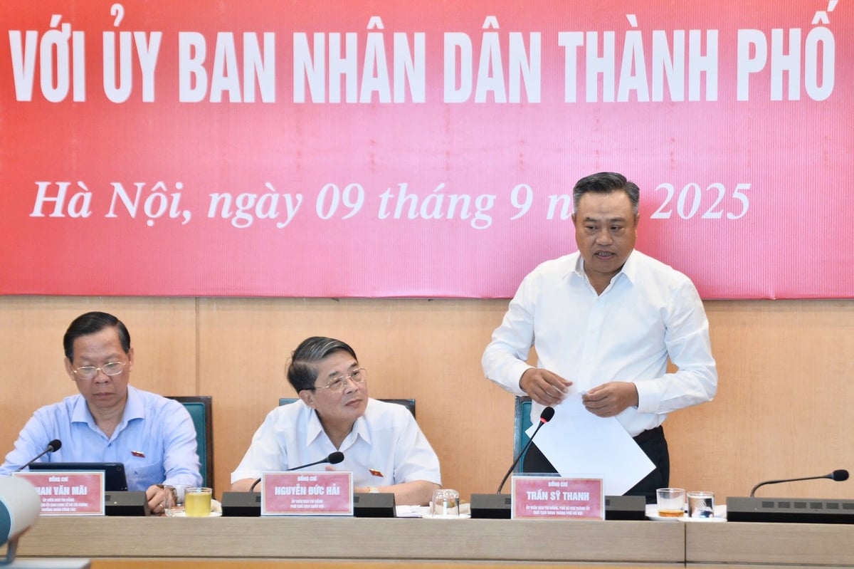 Chủ tịch UBND thành phố Hà Nội Trần Sỹ Thanh cho biết các thách thức của Thủ đô. Ảnh: Cổng TTĐT Quốc hội. Chủ tịch UBND thành phố Hà Nội Trần Sỹ Thanh cho biết các thách thức của Thủ đô. Ảnh: Cổng TTĐT Quốc hội.