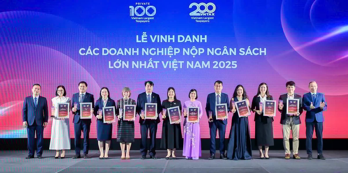 Ban Tổ chức vinh các doanh nghiệp lọt top 20 doanh nghiệp nộp danh sách lớn nhất Việt Nam