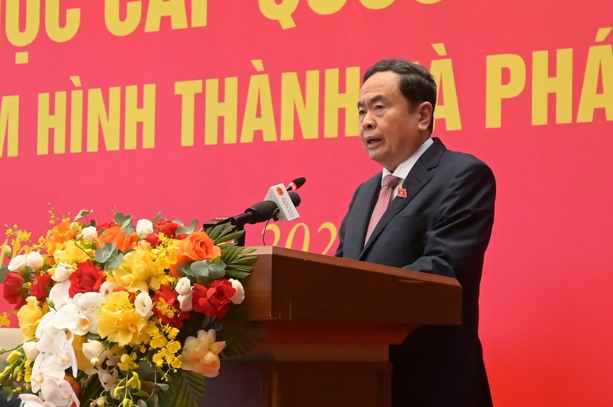 Chủ tịch Quốc hội Trần Thanh Mẫn phát biểu tại hội thảo. Ảnh: Tùng Đinh. Chủ tịch Quốc hội Trần Thanh Mẫn phát biểu tại hội thảo. Ảnh: Tùng Đinh.