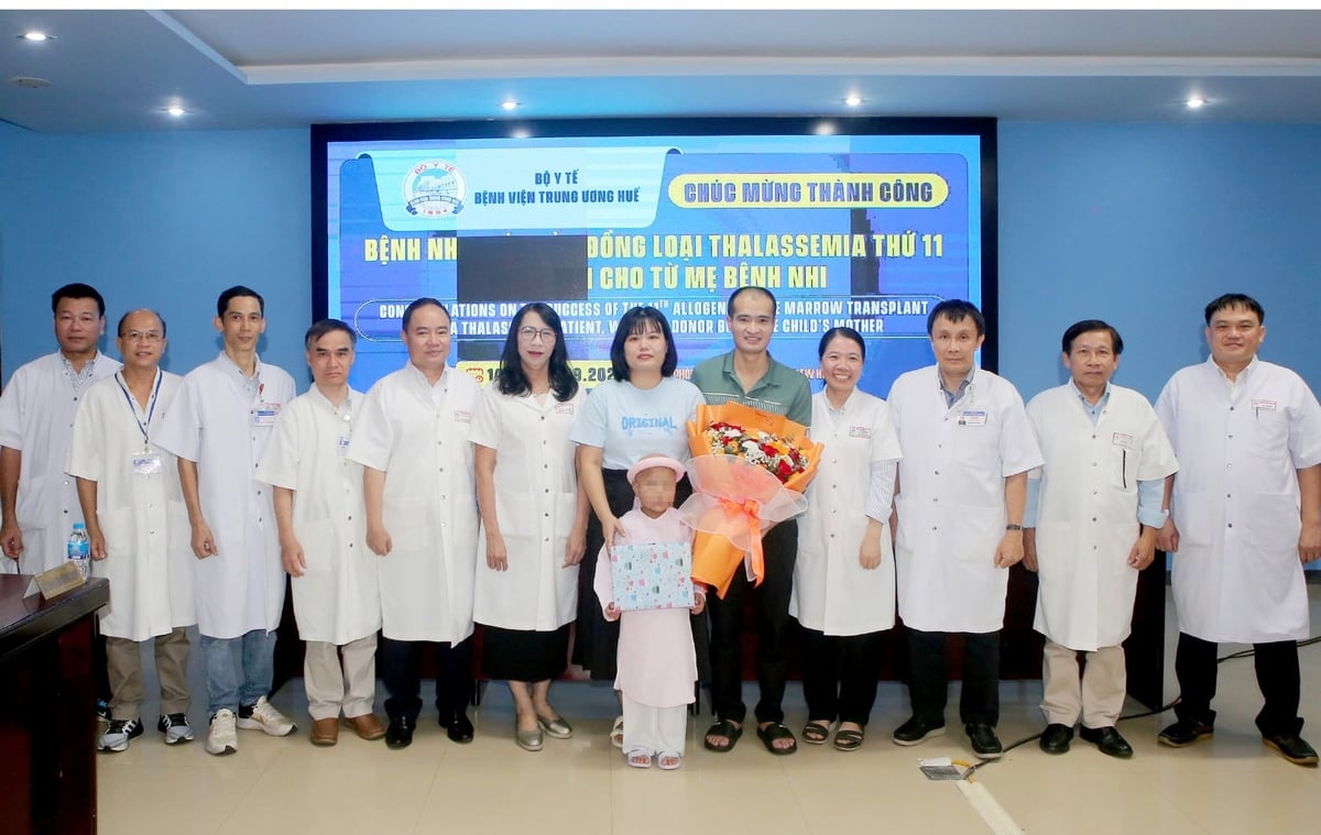 Bệnh nhi C đã được xuất viện. Ảnh: Bệnh viện Trung ương Huế. Bệnh nhi C đã được xuất viện. Ảnh: Bệnh viện Trung ương Huế.