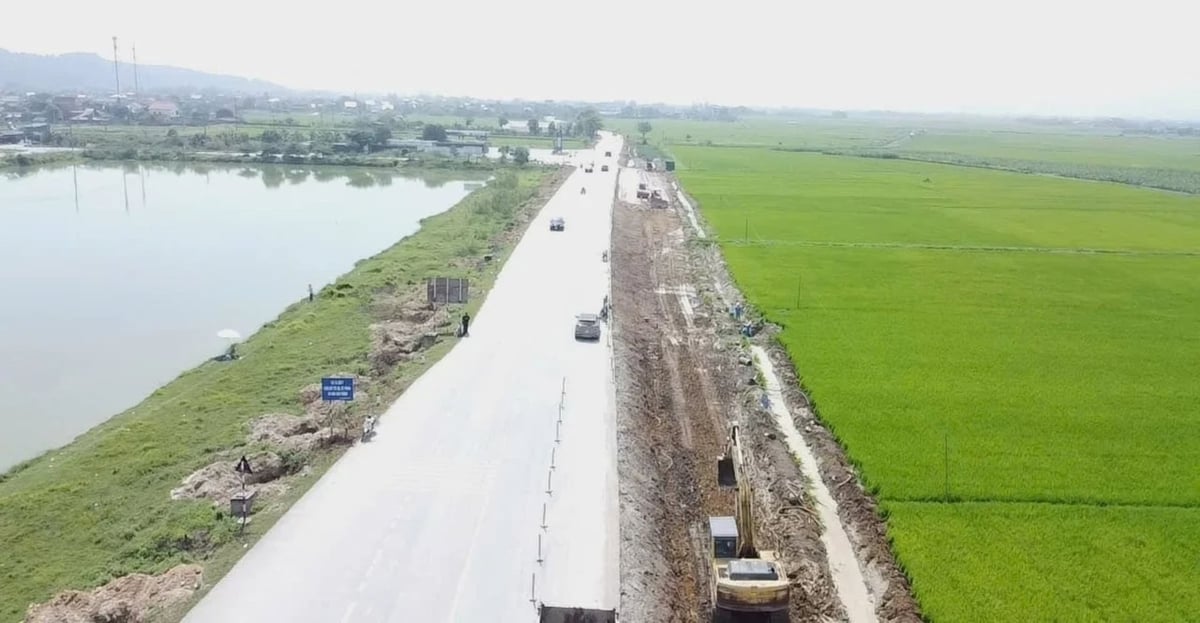 Dự án mở rộng nâng cấp Quốc lộ 46 đoạn VInh - Nam Đàn đã gần hoàn thành bàn giao mặt bằng. Ảnh: Ngọc Linh.