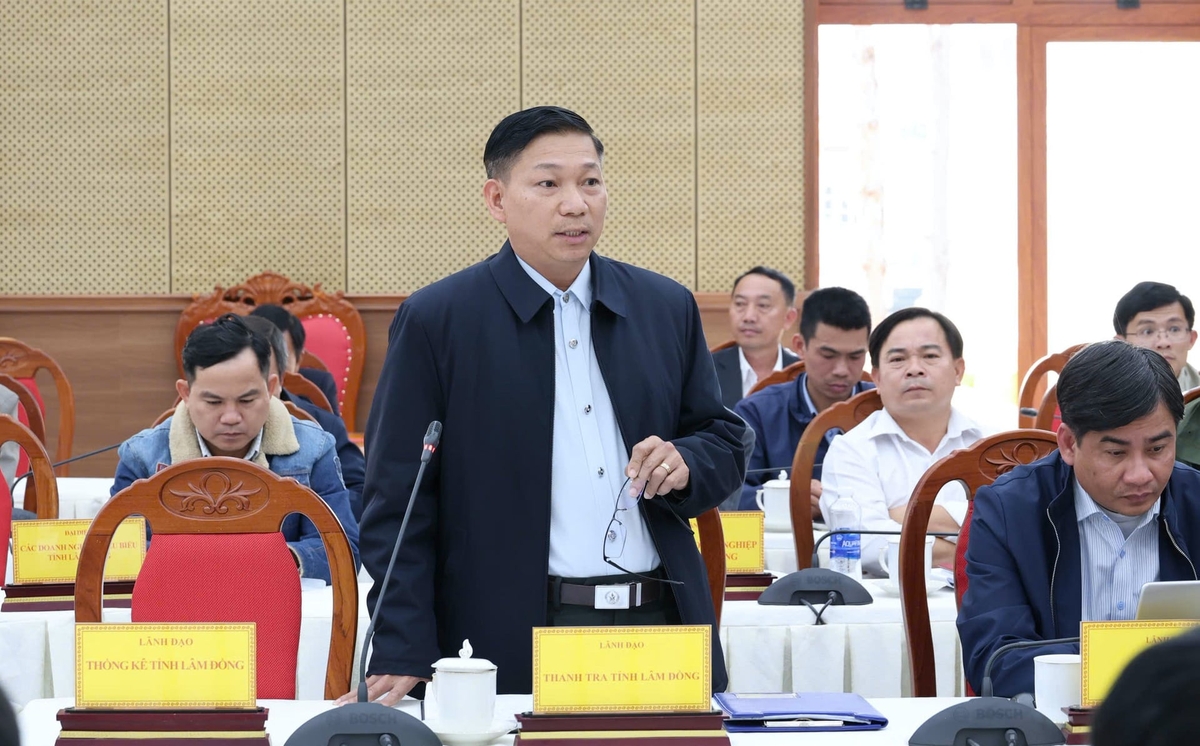 Phó Chánh Thanh tra tỉnh Lâm Đồng Trần Mậu Dũng đề nghị ngành Nông nghiệp và Môi trường tăng cường kiểm tra chuyên ngành, phát hiện và xử lý các tồn tại trong quá trình hoạt động. Ảnh: Nhật Tiến.