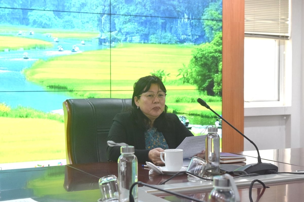 Thứ trưởng Nguyễn Thị Phương Hoa yêu cầu tập trung vào các nội dung về phát triển khoa học công nghệ, chuyển đổi số và kinh tế biển xanh, bám sát tổng kết thực tiễn đề xây dựng Dự án Luật Tài nguyên, môi trường biển và hải đảo (thay thế). Ảnh: Trường Giang.
