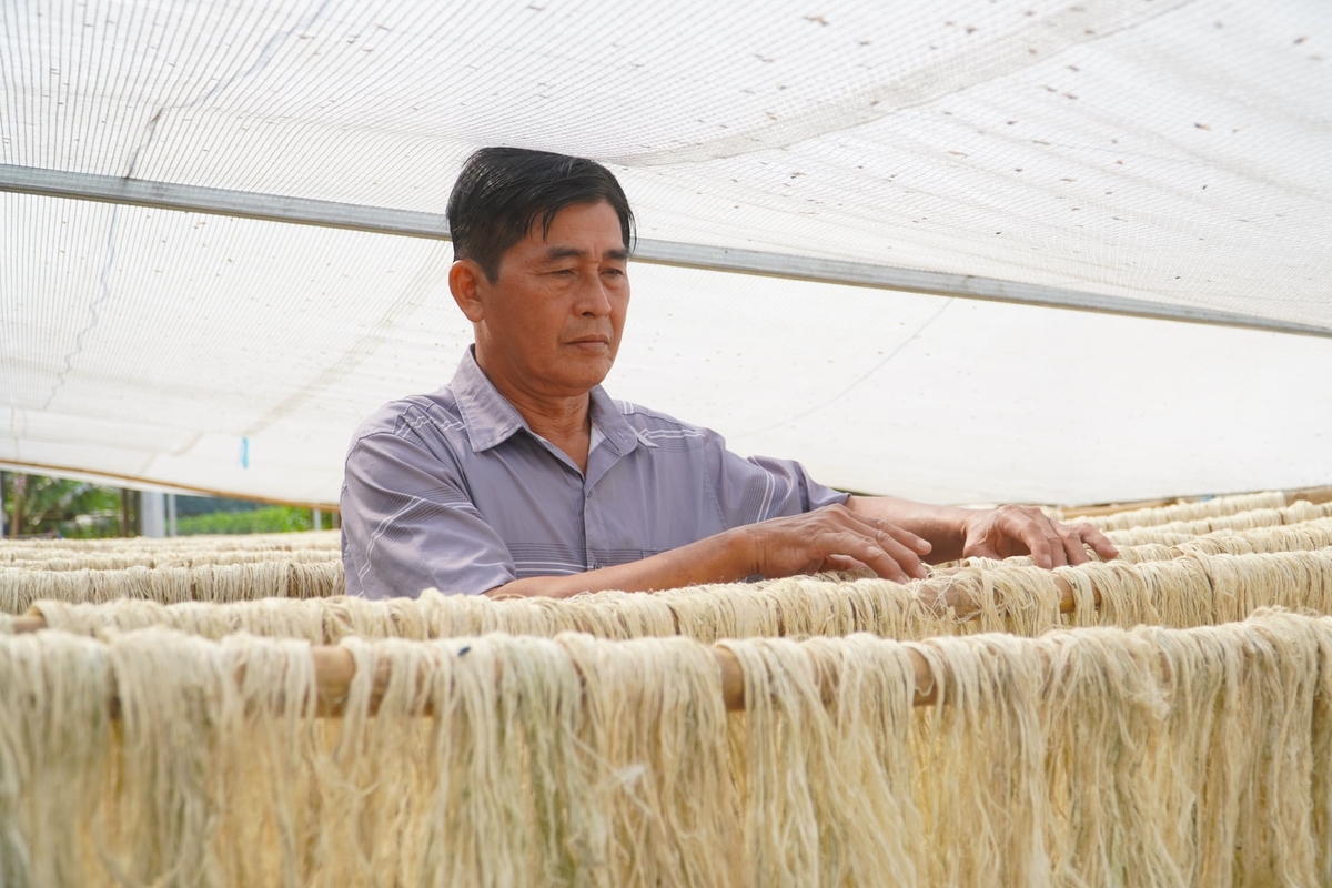 Sợi khóm thành phẩm được chuyển cho doanh nghiệp phục vụ ngành dệt may. Ảnh: Kim Anh.