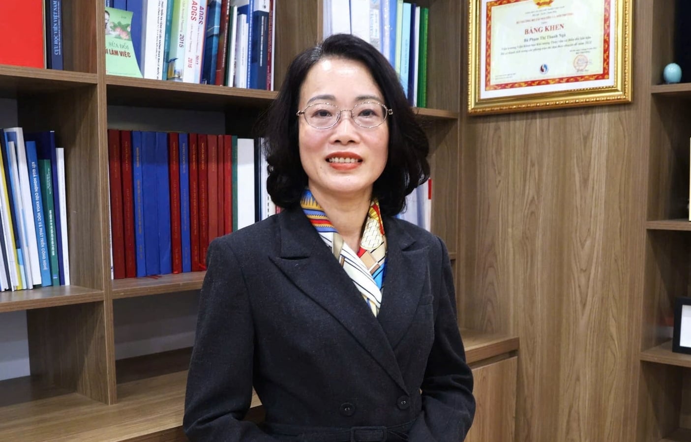 PGS.TS Phạm Thị Thanh Ngà, Viện trưởng Viện Khoa học Khí tượng Thủy văn, Môi trường và Biển (Bộ Nông nghiệp và Môi trường). Ảnh: Trung Nguyên.