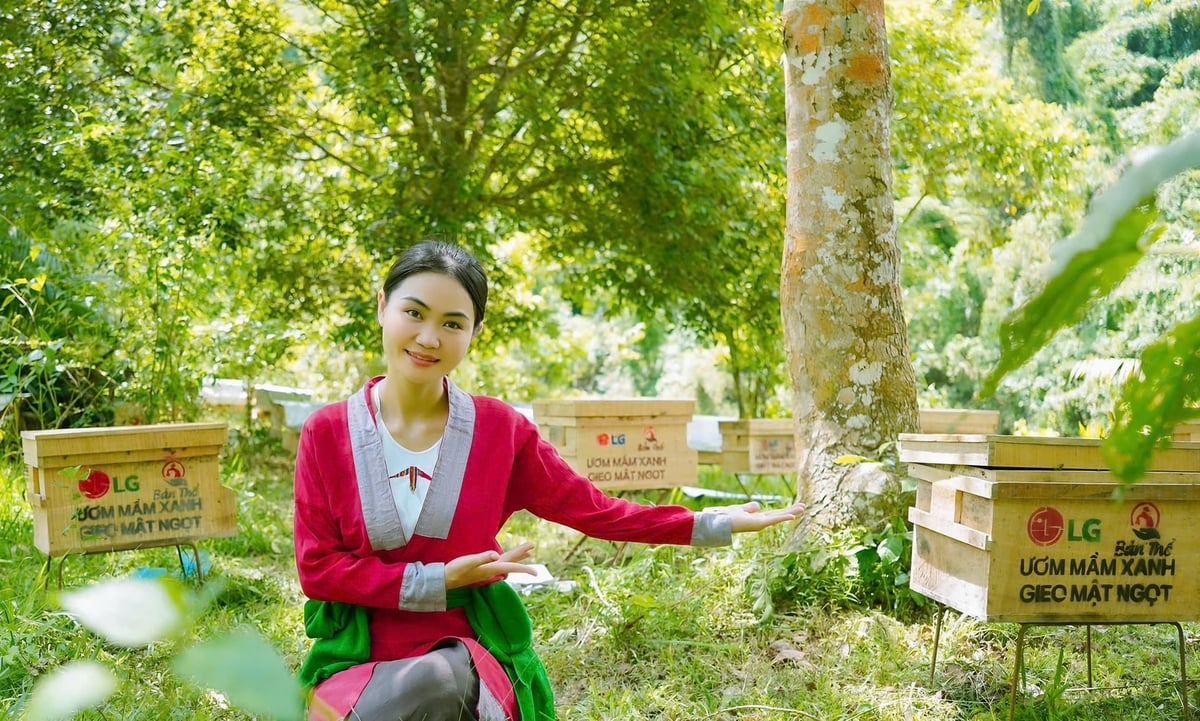 Nguyễn Lê Ngọc Linh đưa sản phẩm mật ong lên men lên các sàn thương mại điện tử, mở rộng đối tượng khách hàng. Ảnh: Thanh Tâm.