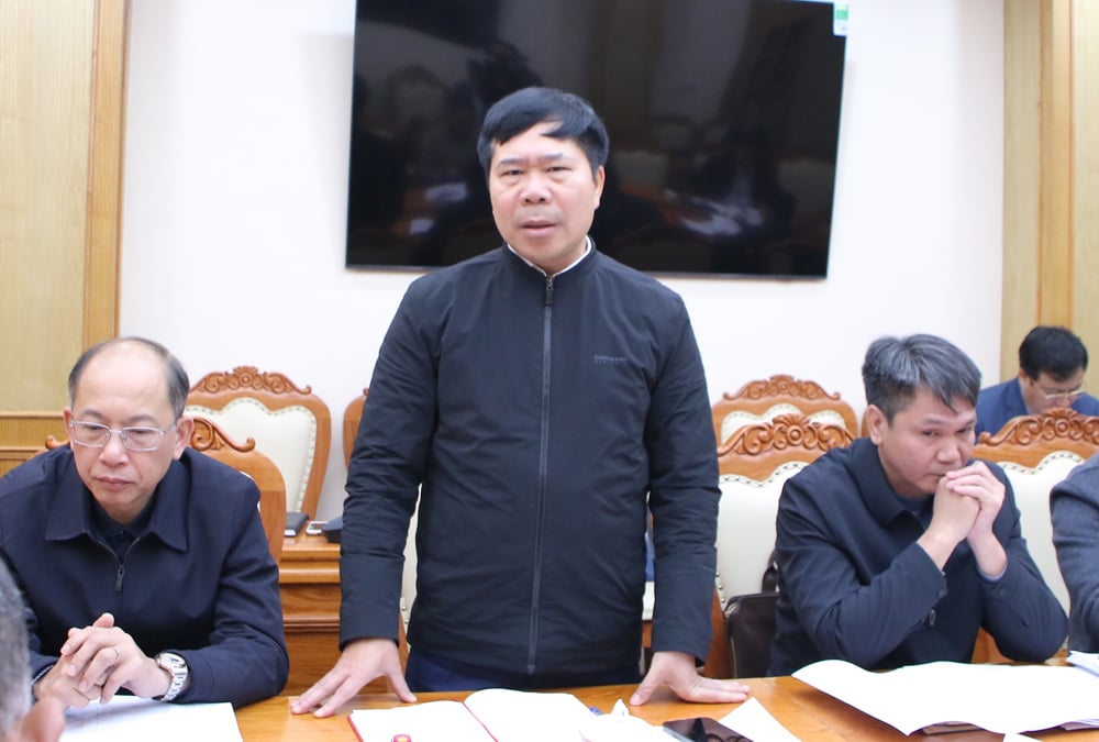 Ông Nguyễn Văn Đương, Giám đốc Ban Quản lý dự án giao thông và nông nghiệp số 2 phát biểu tại hội nghị. Ảnh: Minh Linh.