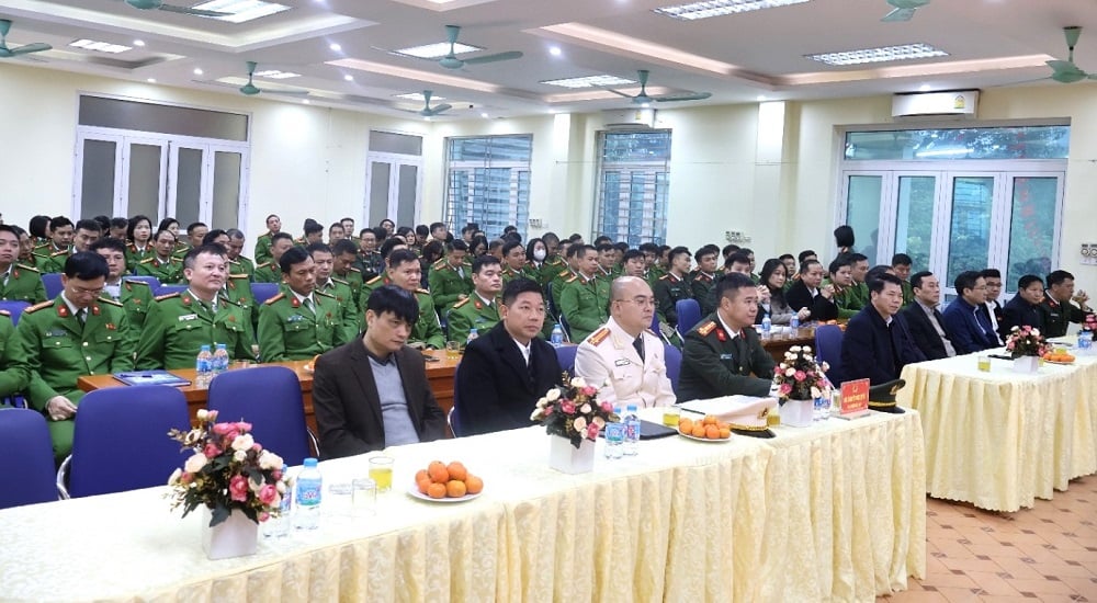 Toàn cảnh Lễ công bố Quyết định của Giám đốc CATP về công tác cán bộ. Ảnh: CATP. Hà Nội. 