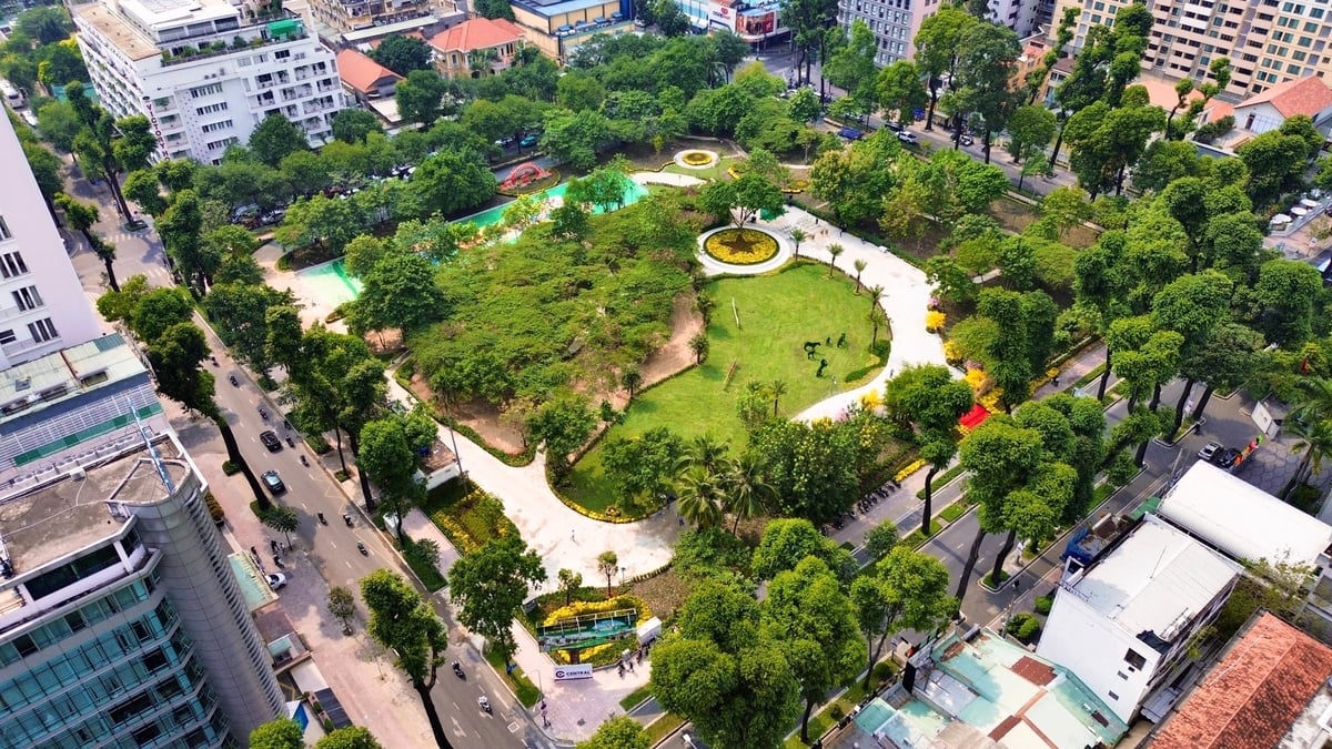 Khu đất được tôn tạo thành 'rừng sinh thái trong lòng đô thị' nằm ở số 8 đường Võ Văn Tần. Ảnh: Đình Du.  